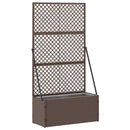 vidaXL Kertifuttató virágágyás Barna 70 x 30 x 135 cm Fém