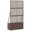 vidaXL Kertifuttató virágágyás Barna 70 x 30 x 135 cm Fém