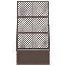 vidaXL Növénytartó Barna 70 x 30 x 135 cm Fém