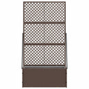 vidaXL Kertifuttató virágágyás Barna 70 x 30 x 135 cm Fém