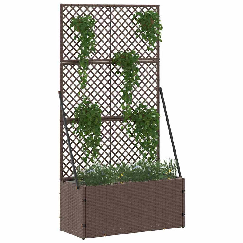 vidaXL Növénytartó Barna 70 x 30 x 135 cm Fém