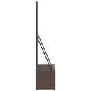 vidaXL Kertifuttató virágágyás Barna 70 x 30 x 135 cm Fém