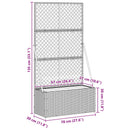 vidaXL Kertifuttató virágágyás Barna 70 x 30 x 135 cm Fém