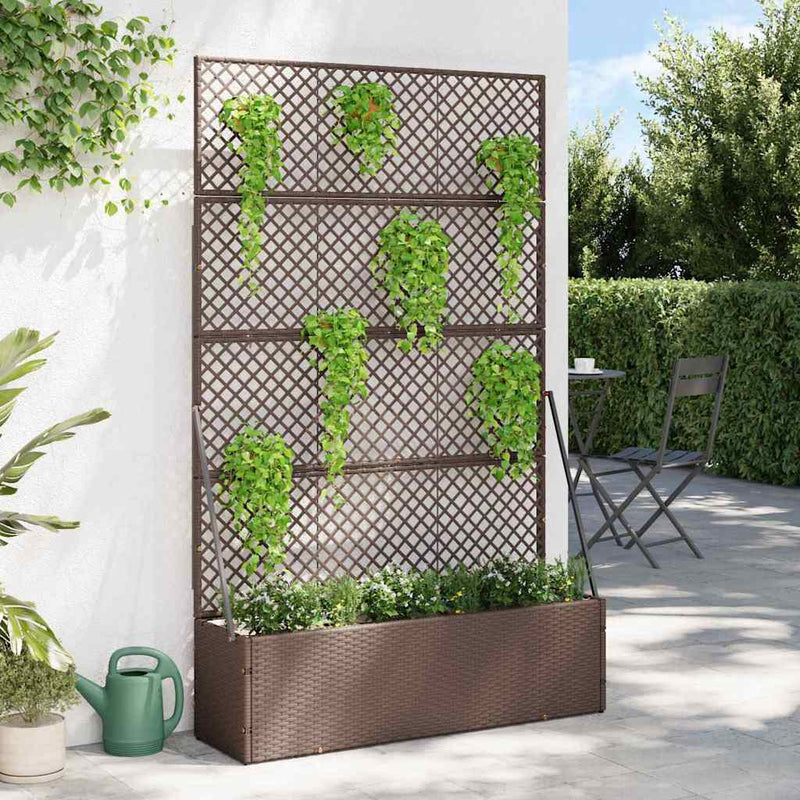 vidaXL Növénytartó Barna 105 x 30 x 170 cm Fém
