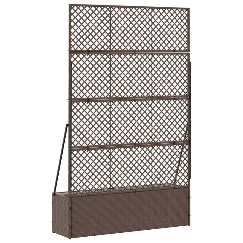 vidaXL Növénytartó Barna 105 x 30 x 170 cm Fém