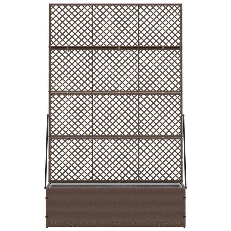 vidaXL Növénytartó Barna 105 x 30 x 170 cm Fém