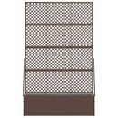 vidaXL Kertifuttató virágágyás Barna 105 x 30 x 170 cm Fém