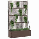 vidaXL Kertifuttató virágágyás Barna 105 x 30 x 170 cm Fém