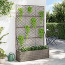 vidaXL Növénytartó Szürke 105 x 30 x 170 cm Fém