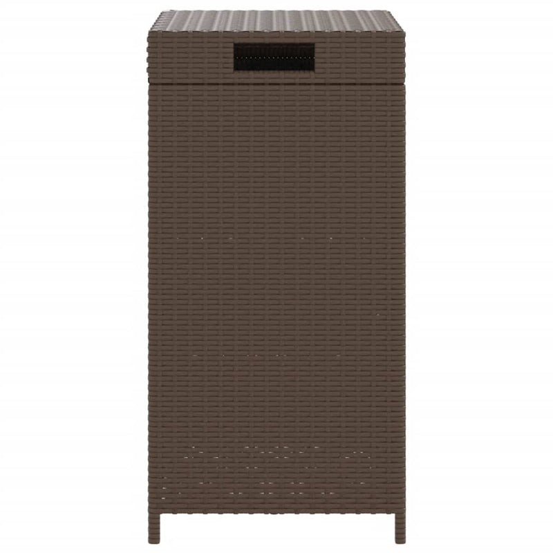 vidaXL barna polyrattan szemeteskuka 40 x 40 x 80 cm