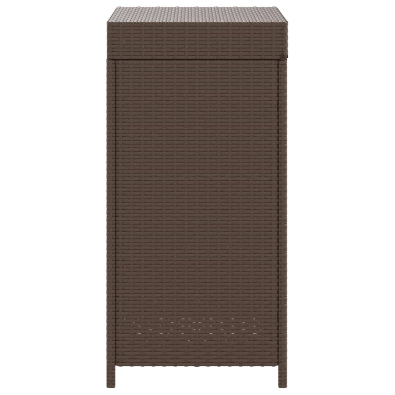 vidaXL barna polyrattan szemeteskuka 40 x 40 x 80 cm