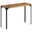 vidaXL barna tömör mangófa és vas konzolasztal 110 x 35 x 76 cm
