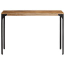 vidaXL barna tömör mangófa és vas konzolasztal 110 x 35 x 76 cm
