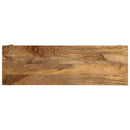 vidaXL barna tömör mangófa és vas konzolasztal 110 x 35 x 76 cm