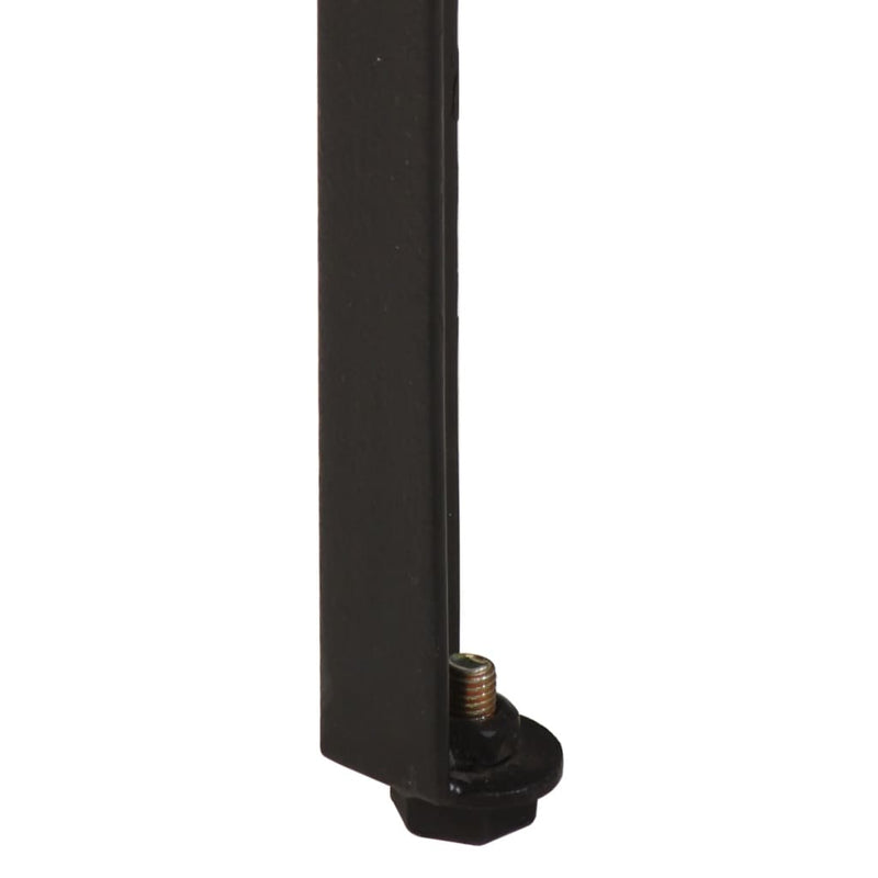 vidaXL barna tömör mangófa és vas konzolasztal 110 x 35 x 76 cm