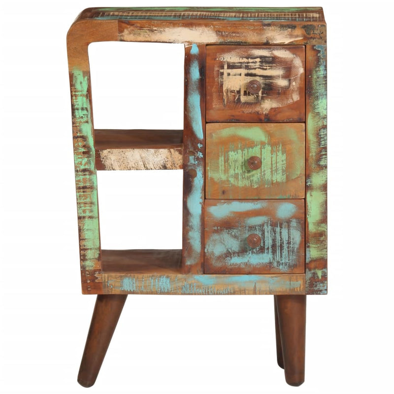 vidaXL tömör újrahasznosított fa tálalószekrény 55 x 30 x 80 cm