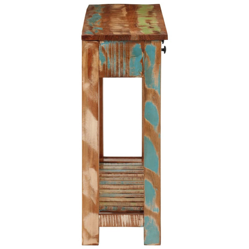 vidaXL tömör újrahasznosított fa tálalóasztal 110x30x76 cm