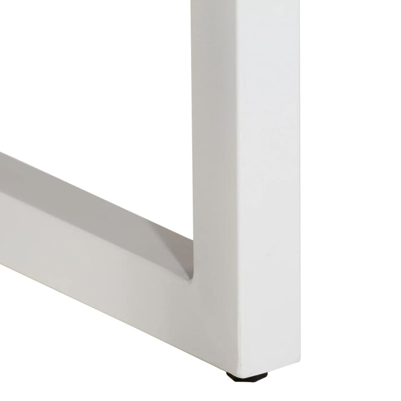 vidaXL barna tömör mangófa és vas konzolasztal 110 x 35 x 76 cm