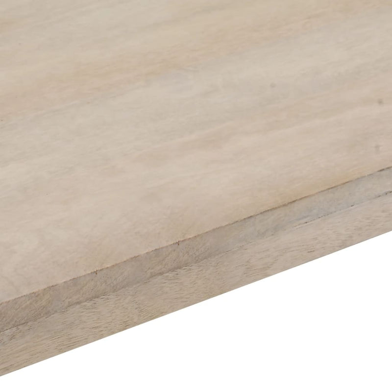 vidaXL barna tömör mangófa és vas konzolasztal 110 x 35 x 76 cm