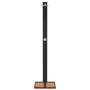 vidaXL fekete polyrattan és akácfa kültéri zuhanyzó 50 x 55 x 224 cm