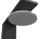 vidaXL fekete polyrattan és akácfa kültéri zuhanyzó 50 x 55 x 224 cm