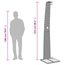 vidaXL szürke polyrattan és akácfa kültéri zuhanyzó 55 x 60 x 224 cm