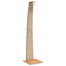 vidaXL bézs polyrattan és akácfa kültéri zuhanyzó 55 x 60 x 224 cm
