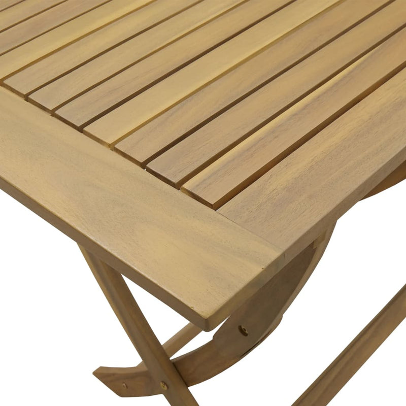 vidaXL összecsukható tömör akácfa kerti asztal 110 x 55 x 75 cm