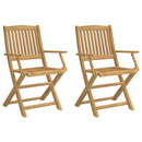 vidaXL 2 db összecsukható tömör akácfa kerti szék 58x54,5x90 cm