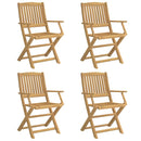vidaXL 4 db összecsukható tömör akácfa kerti szék 57,5x54,5x90 cm