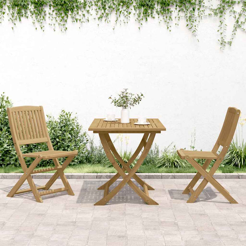 vidaXL 2 db összecsukható tömör akácfa kerti szék 57x48,5x90 cm