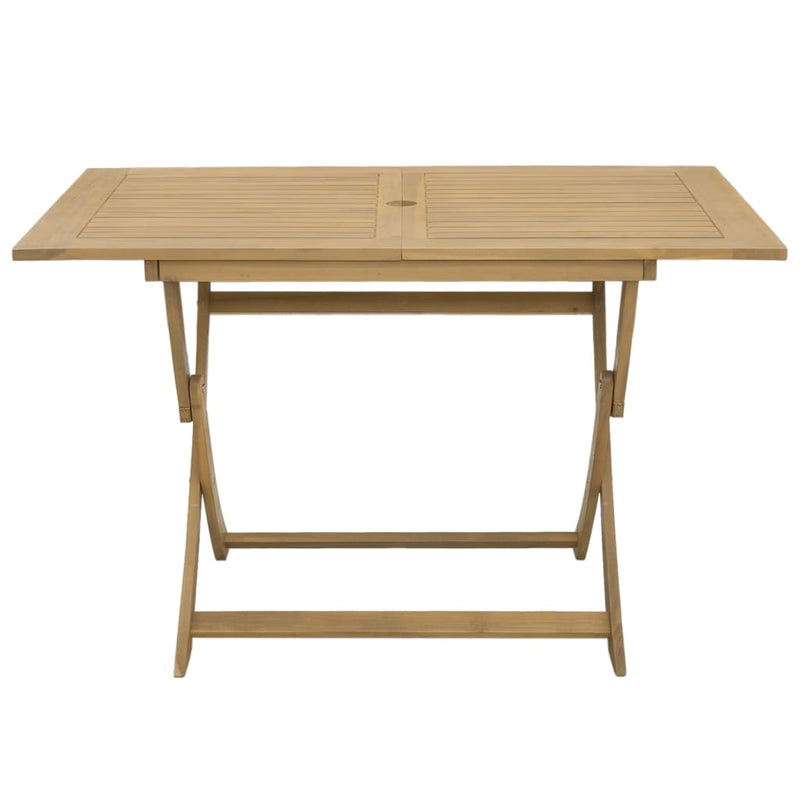 vidaXL összecsukható tömör akácfa kerti asztal 120 x 70 x 75 cm