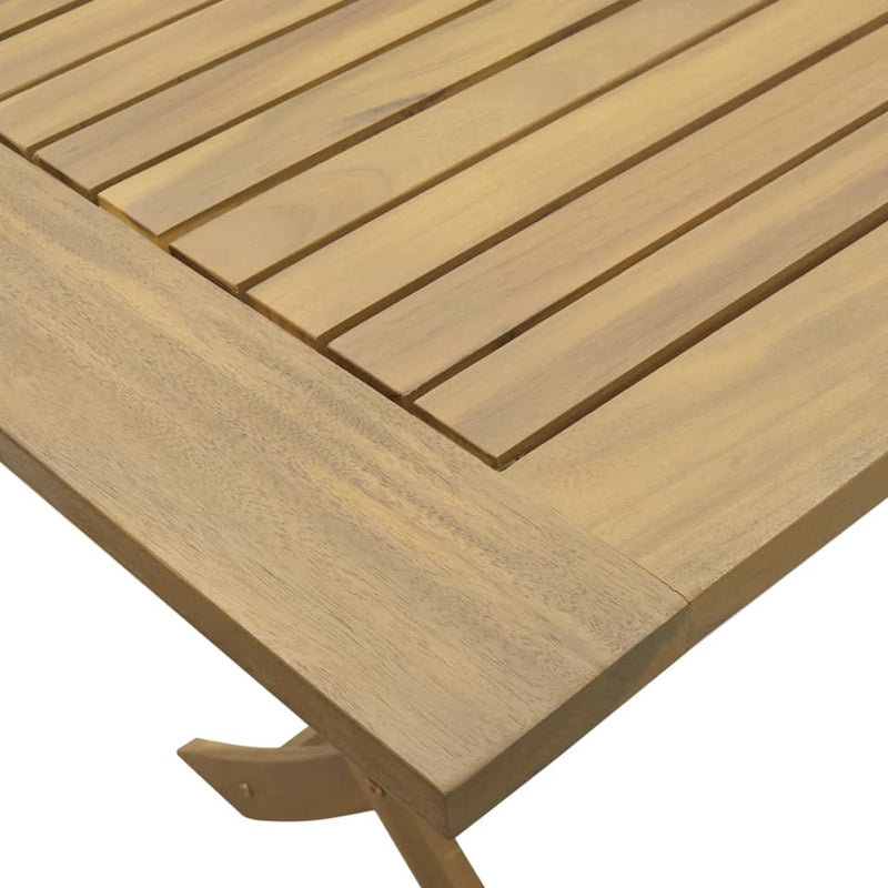 vidaXL összecsukható tömör akácfa kerti asztal 120 x 70 x 75 cm