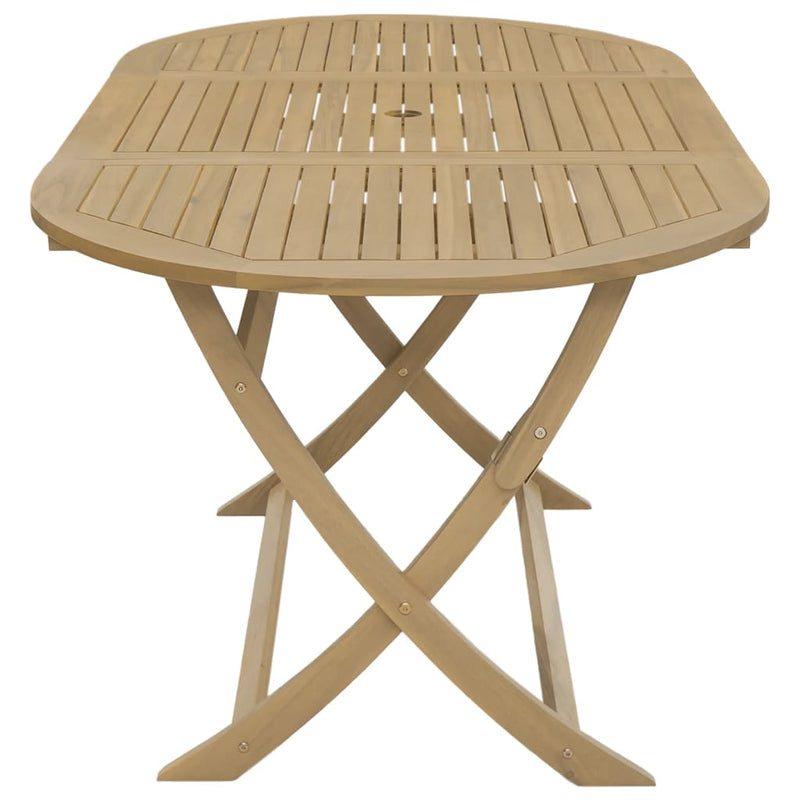 vidaXL összecsukható tömör akácfa kerti asztal 160 x 85 x 75 cm