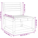 vidaXL tömör duglászfenyő kerti kanapé