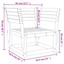 vidaXL tömör duglászfenyő kerti szék