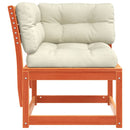 vidaXL viaszbarna tömör fenyőfa kerti sarokkanapé párnával 73x73x78 cm