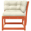 vidaXL viaszbarna tömör fenyőfa kerti sarokkanapé párnával 73x73x78 cm