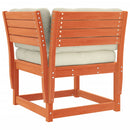 vidaXL viaszbarna tömör fenyőfa kerti sarokkanapé párnával 73x73x78 cm