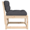 vidaXL tömör fenyőfa kerti kanapé párnával