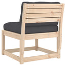 vidaXL tömör fenyőfa kerti kanapé párnával