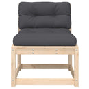 vidaXL 2 db tömör fenyőfa kerti kanapé párnával