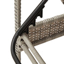 vidaXL világosszürke polyrattan napozóágy párnával 63x200x81 cm