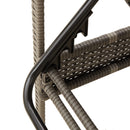 vidaXL szürke napozóágy párnával 63 x 200 x 81 cm polyrattan (csak az USA-ban)