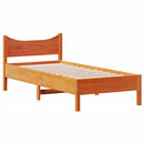 vidaXL viaszbarna tömör fenyőfa ágy matrac nélkül 90 x 200 cm