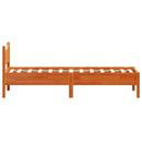 vidaXL viaszbarna tömör fenyőfa ágy matrac nélkül 90 x 200 cm