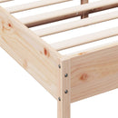 vidaXL tömör fenyőfa ágy matrac nélkül 140 x 190 cm