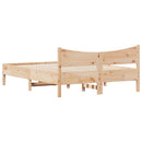vidaXL tömör fenyőfa ágy matrac nélkül 135 x 190 cm