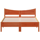vidaXL viaszbarna tömör fenyőfa ágy matrac nélkül 135 x 190 cm