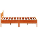 vidaXL viaszbarna tömör fenyőfa ágy matrac nélkül 135 x 190 cm